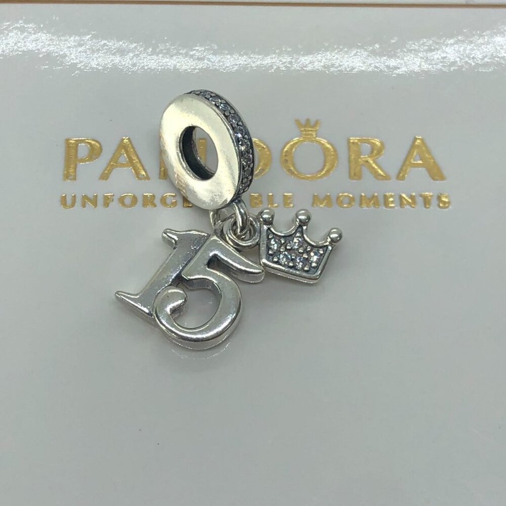 🌞📖Pandora Quinceañera 15th Birthday Dangle Charm S925 sterling silver gift